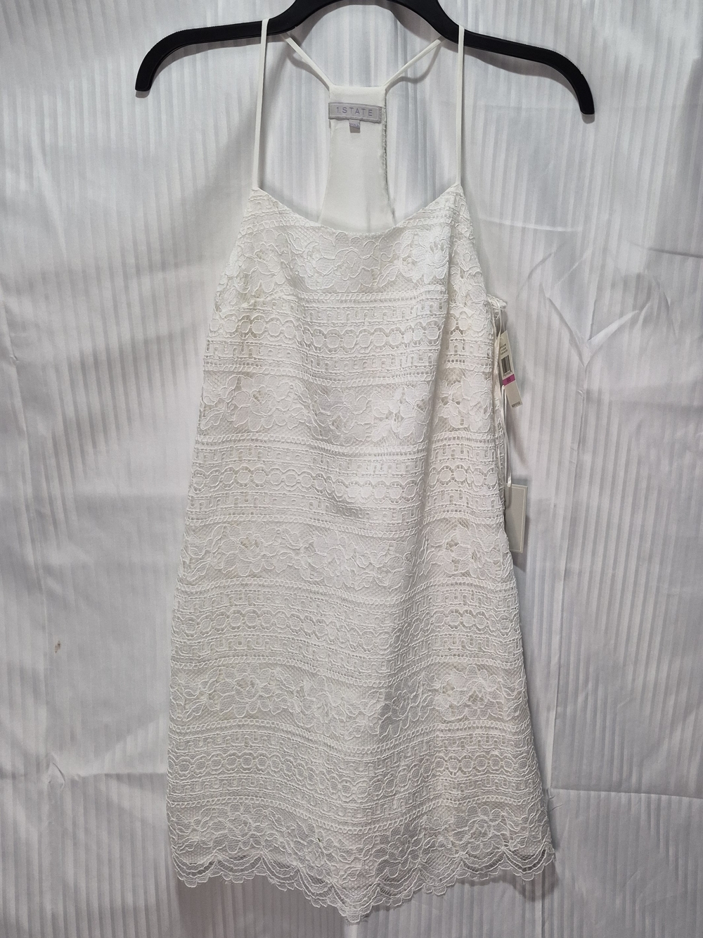 1 State XXS White Lace Spaghetti-Strap Mini Dress NWT